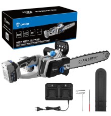 Пила аккумуляторная Deko DKCHS 40 PRO (2хАКБ и ЗУ)