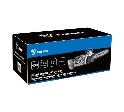 Пила аккумуляторная Deko DKCHS 40 PRO (2хАКБ и ЗУ)