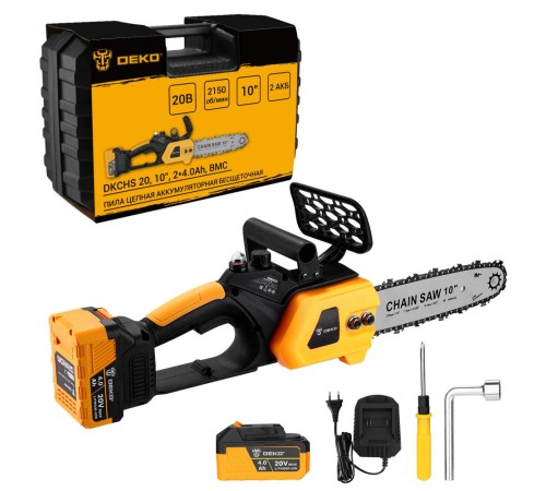 Пила аккумуляторная Deko DKCHS 20 (2хАКБ и ЗУ, кейс)