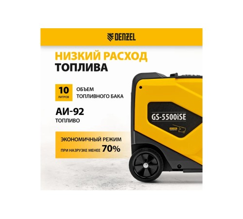 Генератор инверторный бензиновый Denzel GS-5500iSE