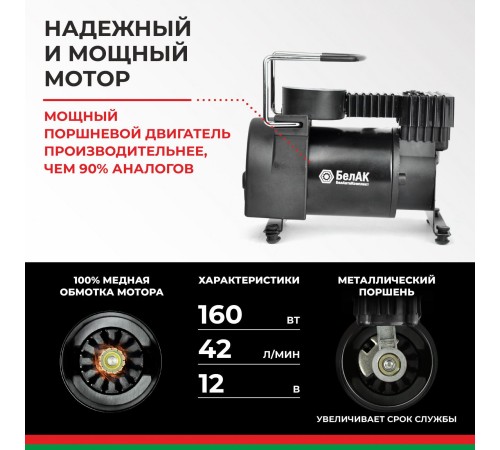 Компрессор автомобильный БЕЛАК НОВИЧОК-20