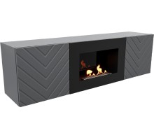 Тумба с биокамином Firelight BFP/P-1400V графит