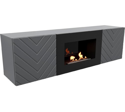 Тумба с биокамином Firelight BFP/P-1400V графит