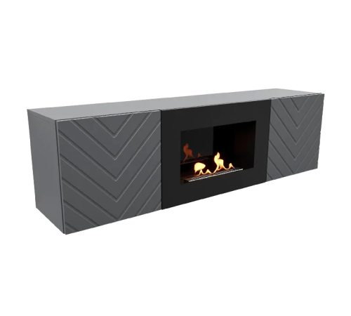 Тумба с биокамином Firelight BFP/P-1400V графит