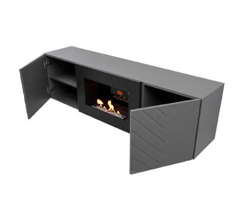 Тумба с биокамином Firelight BFP/P-1400V графит