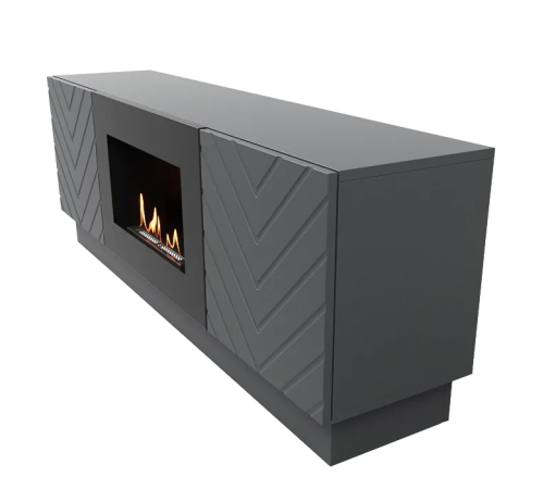 Тумба с биокамином Firelight BFP/P-1400V графит