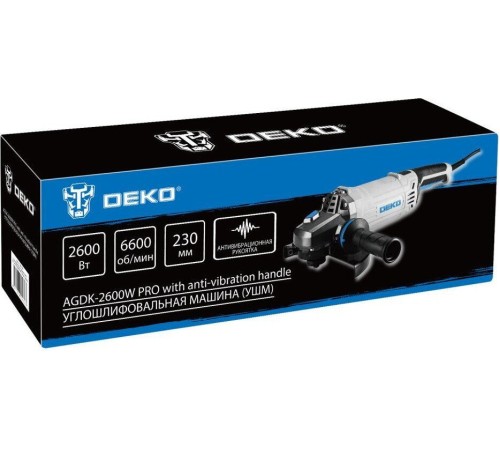 Угловая шлифмашина Deko AGDK-2600W PRO