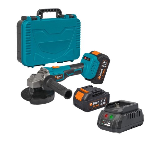 Угловая шлифмашина Bort BWS-21LI (2хАКБ и ЗУ)