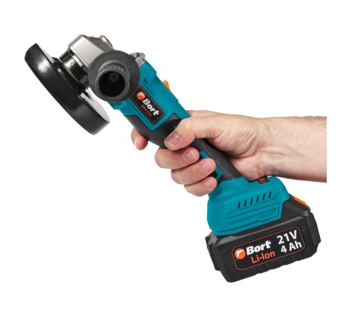Угловая шлифмашина Bort BWS-21LI (2хАКБ и ЗУ)