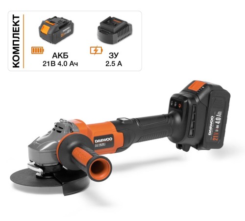 Угловая шлифмашина Daewoo Power DAG 2521Li Set (АКБ и ЗУ)