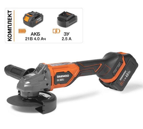 Угловая шлифмашина Daewoo Power DAG 3021Li Set (АКБ и ЗУ)