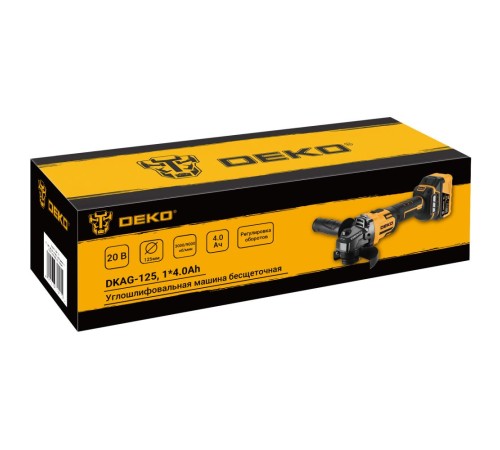 Угловая шлифмашина Deko DKAG-125  (АКБ и ЗУ)