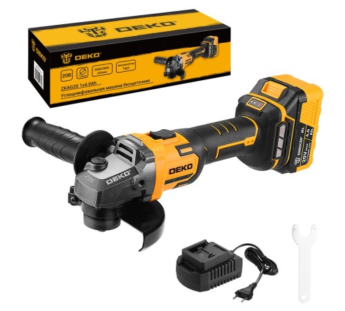 Угловая шлифмашина Deko ZKAG20  (АКБ и ЗУ)