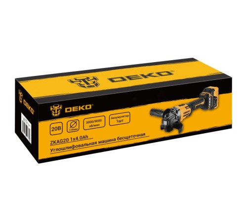 Угловая шлифмашина Deko ZKAG20  (АКБ и ЗУ)