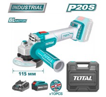 Угловая шлифмашина Total TAGLI2011587 (АКБ и ЗУ)