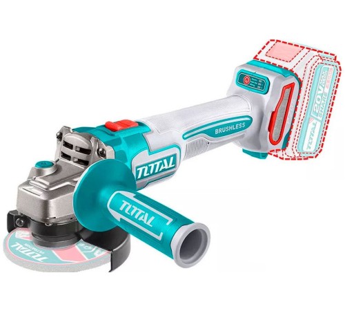 Угловая шлифмашина Total TAGLI211156 (Без АКБ и ЗУ)