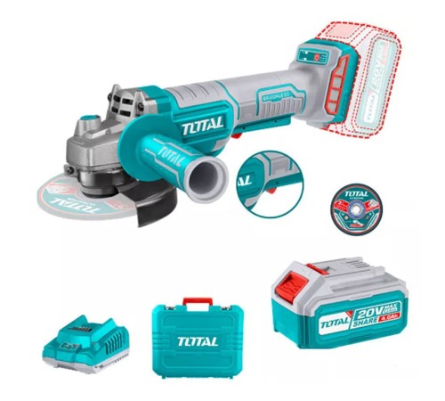 Угловая шлифмашина Total TAGLI2111561 (АКБ и ЗУ)