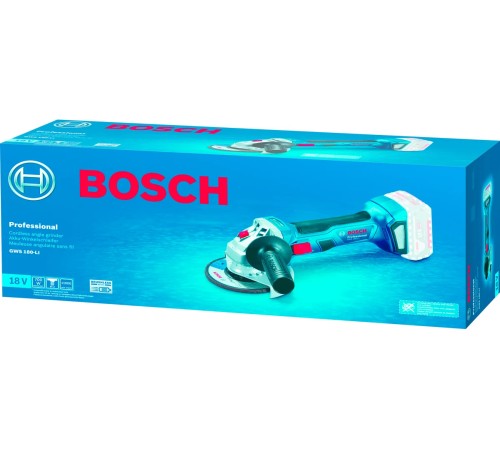 Угловая шлифмашина Bosch GWS 180-LI (Без АКБ и ЗУ)