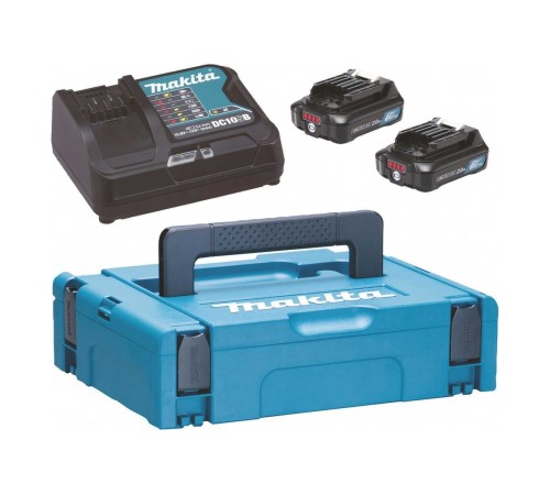 Набор аккумуляторов и зарадное устройство Makita BL1020B 12V 2х2.0Ah + DC10SB (MakPac)
