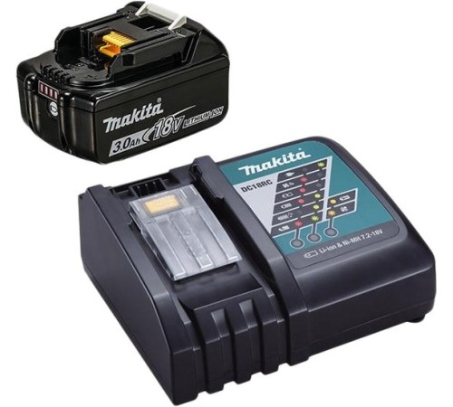 Аккумулятор с зарядным устройством  Makita BL1830B 18V 3.0Ah + DC18RC
