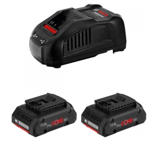 Набор их двух аккумуляторов и зарядного устройства Bosch GBA 18V 4.0 Ah + GAL 1880 CV