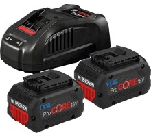 Набор из двух аккумуляторов и зарядного устройства Bosch StarterSet  ProCORE 18 В 2х5.5 Ah + GAL 1880CV