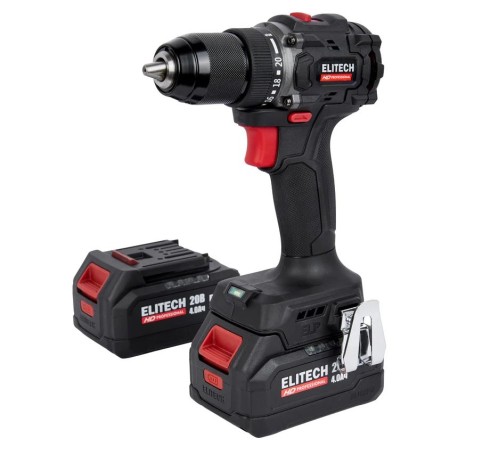 Дрель-шуруповерт аккумуляторная ELITECH CD 20SL2 (2хАКБ 4.0Ач и ЗУ, кейс)