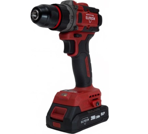 Дрель-шуруповерт аккумуляторная ELITECH ДА 20БЛ2 (2хАКБ 2.0Ач и ЗУ, кейс)