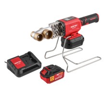 Аккумуляторный сварочный аппарат для полимерных труб  Wortex CWM 1834 ALL1 XLT SET (АКБ и ЗУ)