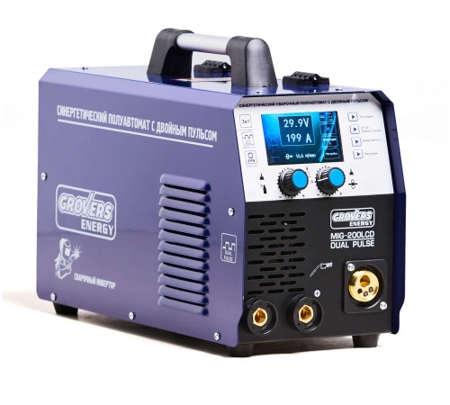 Сварочный полуавтомат  GROVERS ENERGY MIG-200 LCD DUAL PULSE