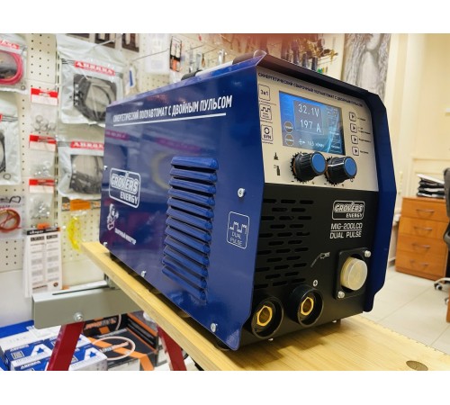Сварочный полуавтомат  GROVERS ENERGY MIG-200 LCD DUAL PULSE