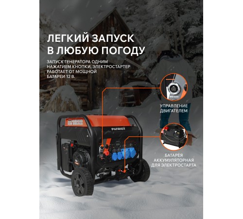Генератор инверторный бензиновый Patriot iGN 11000AWS