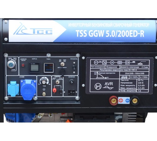 Генератор сварочный инверторный бензиновый TSS GGW 5.0/200ED-R