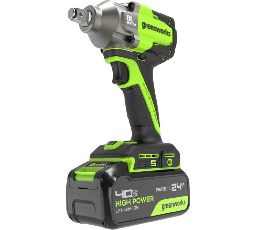 Гайковерт ударный аккумуляторный Greenworks 24V IW5500 (АКБ 4Ач и ЗУ)