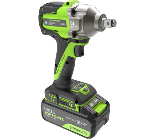 Гайковерт ударный аккумуляторный Greenworks 24V IW5500 (АКБ 4Ач и ЗУ)