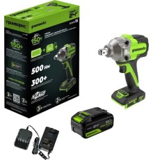Гайковерт ударный аккумуляторный Greenworks 24V IW5500 (АКБ 5Ач и ЗУ)