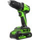 Дрель-шуруповерт аккумуляторная Greenworks 24V DD345 (АКБ 2Ач и ЗУ)