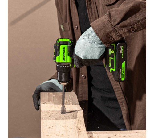 Дрель-шуруповерт аккумуляторная  Greenworks 24V DD560 (АКБ 2Ач и ЗУ)