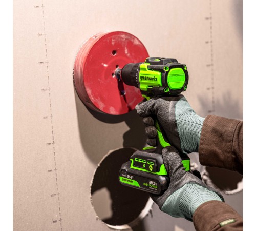 Дрель-шуруповерт аккумуляторная  Greenworks 24V DD560 (АКБ 2Ач и ЗУ)