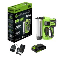 Нейлер аккумуляторный Greenworks 24V GD24BN (АКБ 2Ач и ЗУ)