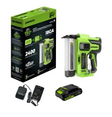 Нейлер аккумуляторный Greenworks 24V GD24BN (АКБ 2Ач и ЗУ)