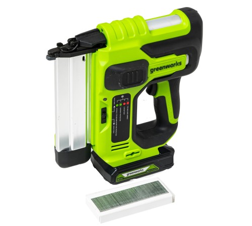 Нейлер аккумуляторный Greenworks 24V GD24BN (АКБ 2Ач и ЗУ)