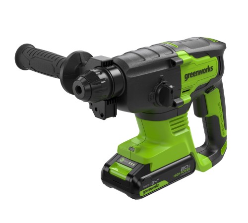 Перфоратор аккумуляторный Greenworks 24V GD24SDS2 (АКБ 2Ач и ЗУ)