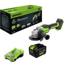 Угловая шлифовальная машина аккумуляторная Greenworks 24V GD24AG (АКБ 8Ач и ЗУ)