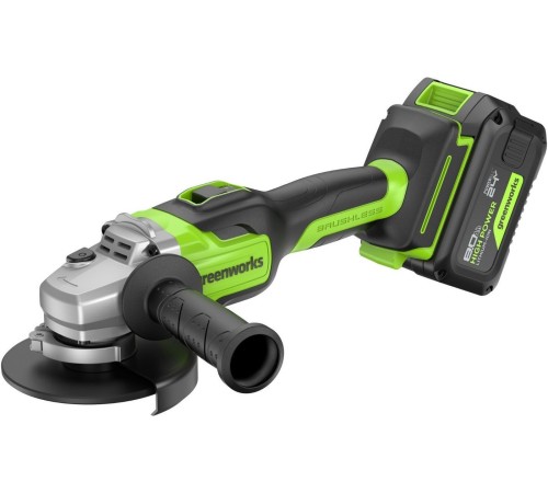 Угловая шлифовальная машина аккумуляторная Greenworks 24V GD24AG (АКБ 8Ач и ЗУ)