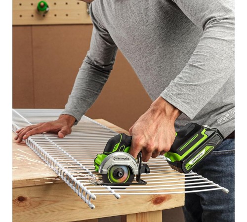 Угловая шлифовальная машина аккумуляторная Greenworks 24V GD24UCS (АКБ 2Ач и ЗУ)