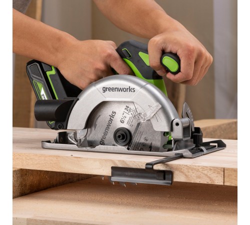 Циркулярная пила аккумуляторная  Greenworks 24V GD24CS165 (АКБ 4Ач и ЗУ)