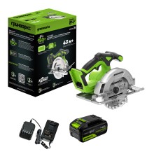Циркулярная пила аккумуляторная  Greenworks 24V GD24CS165 (АКБ 4Ач и ЗУ)