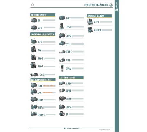 Насосная (мини) станция GRANDFAR 1AWZB750