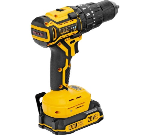 Дрель-шуруповерт аккумуляторная Denzel CIDH-BL-20 (2хАКБ и ЗУ)